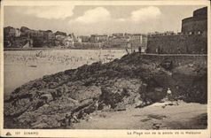 CPA Dinard La Plage vue de la Pointe de la Malouine 