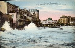 CPA Cote d'Emeraude Dinard La Promenade un jour de tempete 