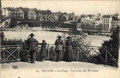 CPA Dinard La Plage Vue prise des Terrasses 
