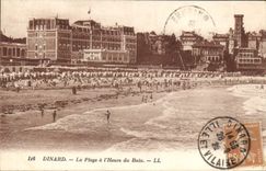 CPA Dinard La Plage a l'Heure du Bain 