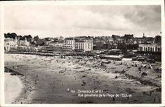 CPA Dinard I et V Vue generale de la Plage de l'Ecluse 