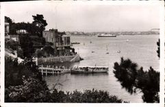 CPA Dinard Promenade du Clair de Lune vers St Malo 
