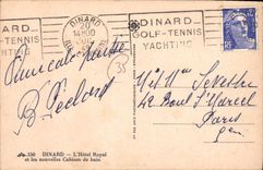 CPA Dinard L'Hotel Royal et les Nouvelles Cabines de Bain 