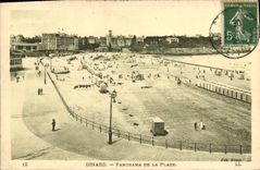 CPA Dinard Panorama de la Plage 