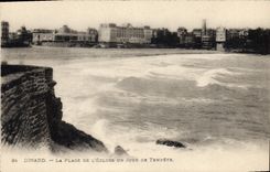 CPA Dinard La Plage de L'Ecluse un jour de tempete 