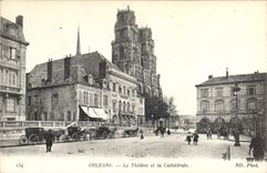 CPA Orleans Le Theatre et la Cathedrale 