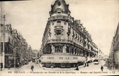 CPA Orleans Perspective des rues Banniers et de la Republique 