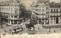 CPA Orleans Perspective de la Rue de la Republique 