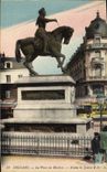 CPA Orleans La Place du Martroi Statue de Jeanne d'Arc 