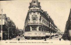 CPA Orleans Perspective des Rues Bannier et de la Republique 