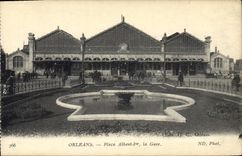 CPA Orleans Place Albert I la Gare 