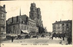 CPA Orleans Le Theater et la Cathedrale 