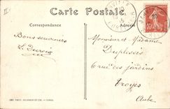 CPA Orleans Place Albert I et la Gare 
