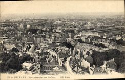 CPA Orleans Vue generale sur la Gare 