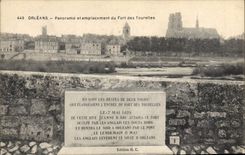 CPA Orleans Panorama et emplacement du Fort des Tourelles 