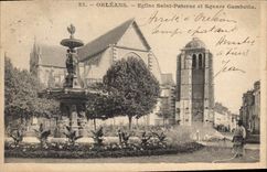 CPA Orleans Eglise St Paterne et Square Gambetta 