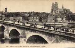 CPA Orleans Vue generale et le Pont Georges V 