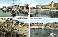 CPM Cote d'Emeraude Saint Malo Cite Corsaire Bateau