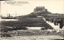 CPA Cote d'Emeraude Emerald Coast Saint Malo Le Fort du Petit Be Bateau