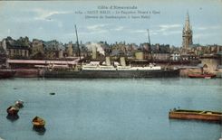 CPA La Paquebot Dinard a Quai Cote d'Emeraude Saint Malo Bateau