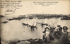 CPA Cote d'Emeraude Emerald Coast Saint Malo Vue generale Botrel