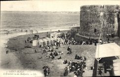 CPA Saint Malo l'Eventail vu des Remparts 