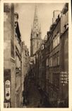 CPA La Douce Frnce Bretagne Cote D'Emeraude Saint Malo Ille et Vilaine La Grande Rue et la Cathedral