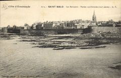 CPA Cote d'Emeraude Saint Malo Les Remparts 