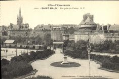 CPA Cote d'Emeraude Saint Malo Vue prise du Casino Train