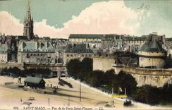 CPA Saint Malo Vue de la Porte Saint Vincent 