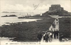 CPA Saint Malo Le Petit Bey a Maree basse 