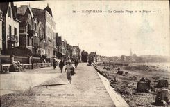 CPA Saint Malo La Grande et la Digue 