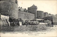 CPA Cote d'Emeraude Saint Malo Le Chateau a Mer haute 