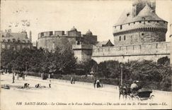 CPA Saint Malo La Chateau et la Place Saint Vincent 