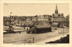 CPA Cote d'Emeraude Saint Malo Vue d'ansemble de la Ville Cote des Bassins 