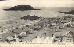 CPA Saint Malo La Plage de Bon Secours et le Grand Bey 