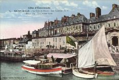 CPA Cote d'Emeraude Saint Malo La Cale de Dinan Les Vedettes 