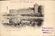 CPA Saint Malo chateau Cote Nord 
