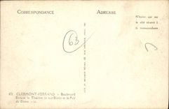 CPA Clermont Ferrand Boulevard Desaix le Theatre la rue Blatin et le Puy de Dome 