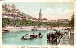 CPA Lyon Vue Panoramique St Georges et Fourvieres 