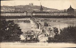 CPA Lyon Pont de la Guillotiere Hotel Dieu et Coteau de Fourviere 