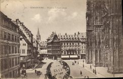 CPA Strasbourg Place de la Cathedrale 