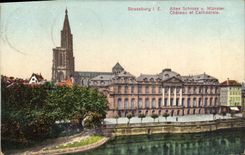 CPA Strassburg chateau et cathedrale 