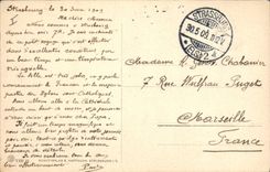 CPA Strassburg vue prise de la place de l'universite 