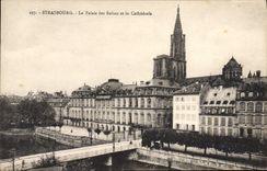 CPA Strasbourg le palais des Rohan et la cathedrale 