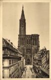 CPA Strasbourg Bas Rhine la cathedrale vue de la rue Merciere 