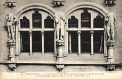 CPA Strasbourg les statues des trois empereurs de la facade de l'hotel des postes ont ete decapites 