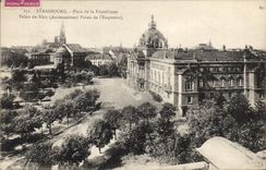 CPA Strasbourg place de la Republique palais du Rhine Anciennement palais de l'Empereur 