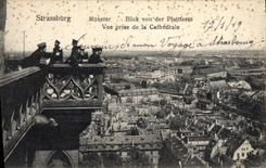 CPA Strassburg vue prise de la cathedrale 