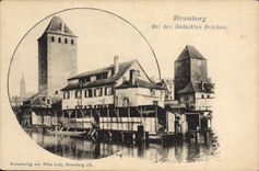 CPA Strassburg Bei den Gedeckten Brucken 